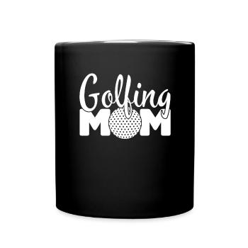 Golfspieler Golfer Golfschläger Golfen Golf Mutter - Tasse einfarbig - Schwarz - Vorne