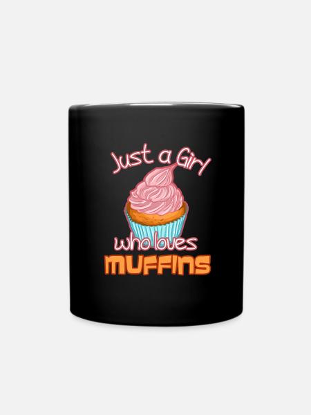 Nur ein Mädchen, das Muffins liebt - Tasse einfarbig - Schwarz