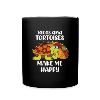 Cadeau amusant de tortue - Mug uni - noir - Devant
