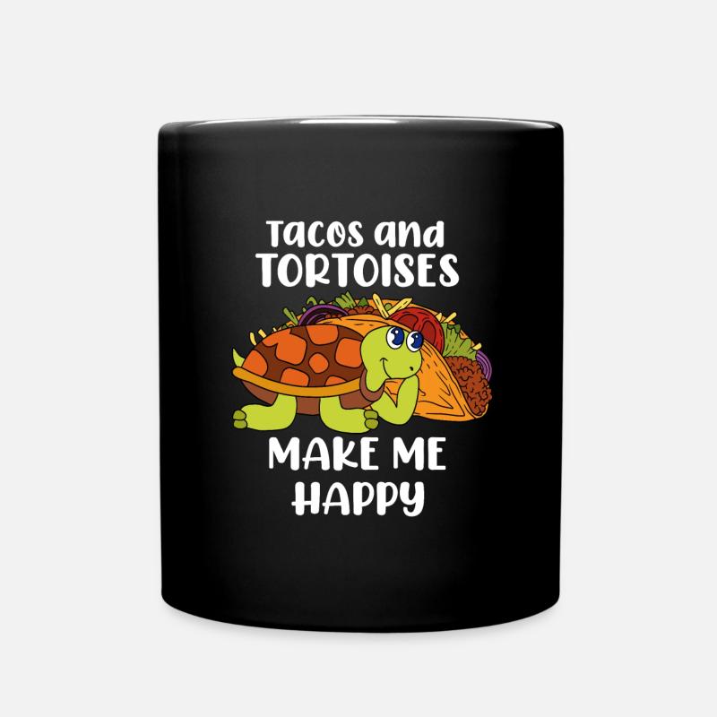 Schildkröte Lustiges Geschenk - Tasse einfarbig - Schwarz
