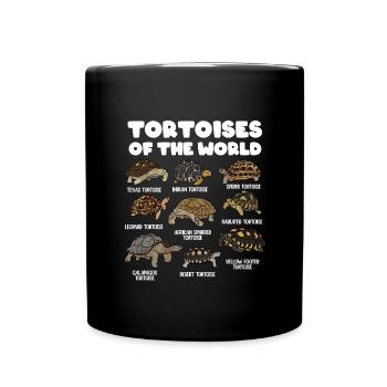 Tortues du monde - Mug uni - noir - Devant