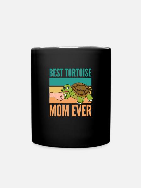 Beste Schildkrötenmama aller Zeiten - Tasse einfarbig - Schwarz