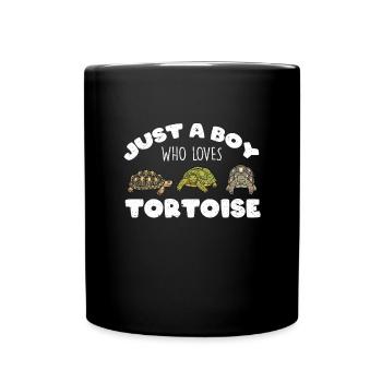 Juste un garçon qui aime la tortue - Mug uni - noir - Devant