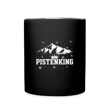 Pistenking Skiing Champ Snow Crown Weiß - Tasse einfarbig - Schwarz - Vorne