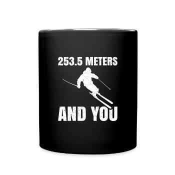 253,5 Meter Und Sie - Tasse einfarbig - Schwarz - Vorne