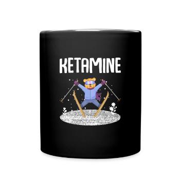 Kétamine Ski Jumping Bear White - Mug uni - noir - Devant