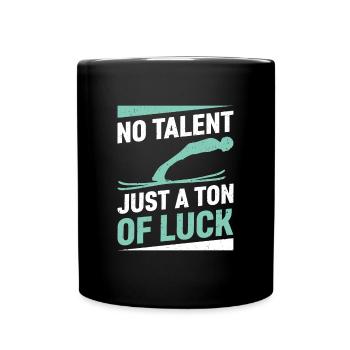 , just a lot of luck ski jumping - Full Colour Mug - black - Front