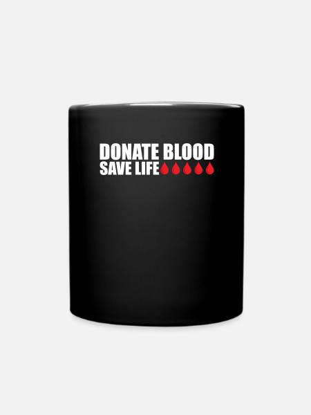 Blutspende Blutspenden Blutspender - Tasse einfarbig - Schwarz