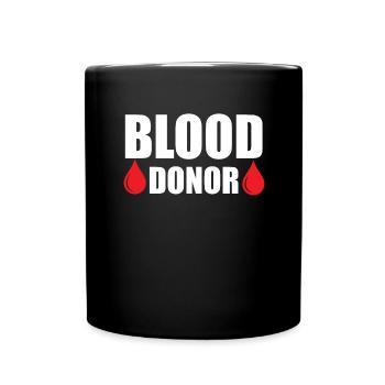 Blood donation Blood donations Blood donors - Full Colour Mug - black - Front