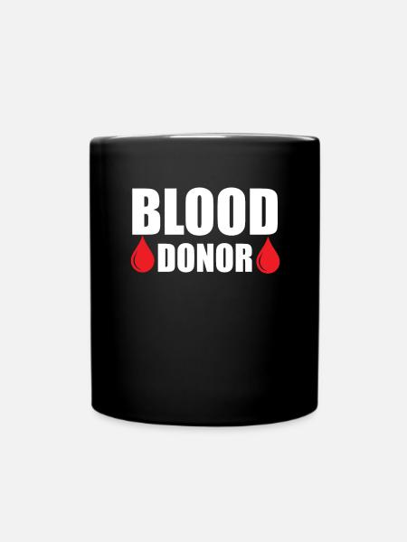 Blutspende Blutspenden Blutspender - Tasse einfarbig - Schwarz