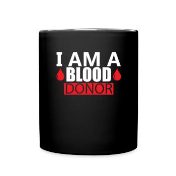 Blood donation Blood donations Blood donors - Full Colour Mug - black - Front