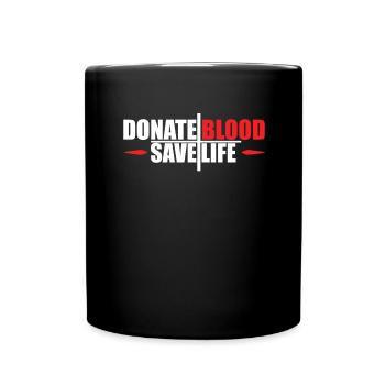 Blood donation Blood donations Blood donors - Full Colour Mug - black - Front
