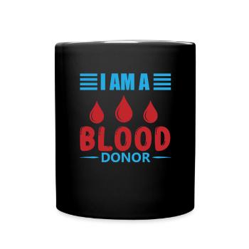Blood donation Blood donations Blood donors - Full Colour Mug - black - Front