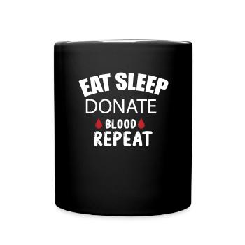 Blood donation Blood donations Blood donors - Full Colour Mug - black - Front