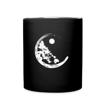 Bonsai Yin Yang Baum Garten - Tasse einfarbig - Schwarz - Vorne