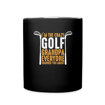 Golfer Opa Golfen Golf Sport Golfclub Rentner - Tasse einfarbig - Schwarz - Vorne