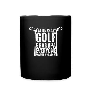 Golfer Opa Golfen Golf Sport Golfclub Rentner - Tasse einfarbig - Schwarz - Vorne