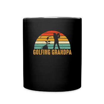 Golfer Opa Golfen Golf Sport Golfclub Rentner - Tasse einfarbig - Schwarz - Vorne