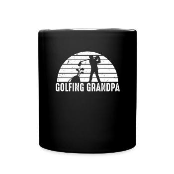 Golfer Opa Golfen Golf Sport Golfclub Rentner - Tasse einfarbig - Schwarz - Vorne