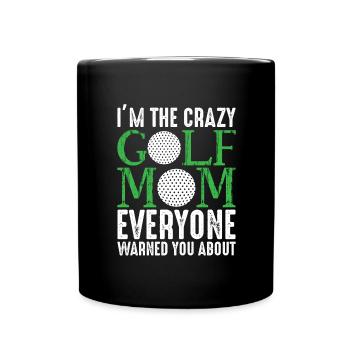 Golfspieler Golfer Golfschläger Golfen Golf Mutter - Tasse einfarbig - Schwarz - Vorne