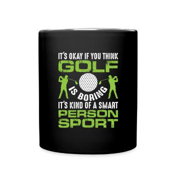 Golf Golfer Gift Hobby Club Quote - Full Colour Mug - black - Front