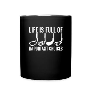 Golf Golfer Gift Hobby Club Quote - Full Colour Mug - black - Front