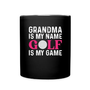 La grand-mère de la grand-mère de golf - Mug uni - noir - Devant