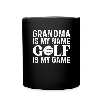 La grand-mère de la grand-mère de golf - Mug uni - noir - Devant