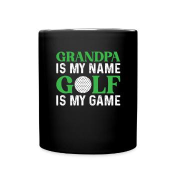 Golfer Grandpa Golfing Golf Sport Golf Club Pensioner - Full Colour Mug - black - Front