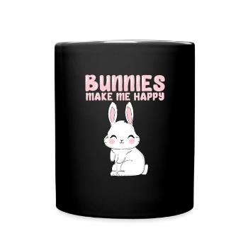 Lapins Amour d’animal - Mug uni - noir - Devant