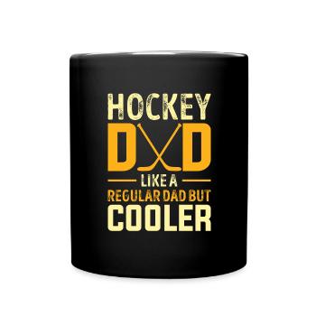 Eishockey Papa Eishockeyspieler Vater Geschenk - Tasse einfarbig - Schwarz - Vorne