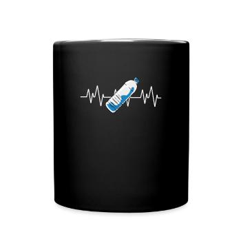 Water Bottle Flipping Flaschendrehen - Tasse einfarbig - Schwarz - Vorne