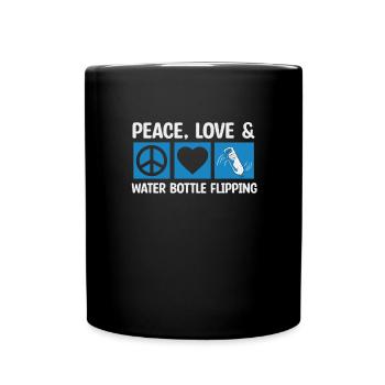 Water Bottle Flipping Flaschendrehen - Tasse einfarbig - Schwarz - Vorne