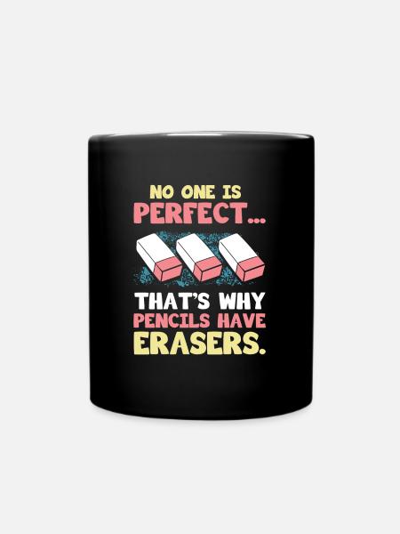 Radiergummi Kostüm Geschenk - Tasse einfarbig - Schwarz