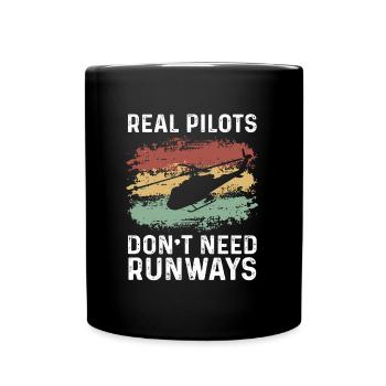 Cadeau de pilote d’hélicoptère - Mug uni - noir - Devant