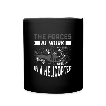 Cadeau de pilote d’hélicoptère - Mug uni - noir - Devant