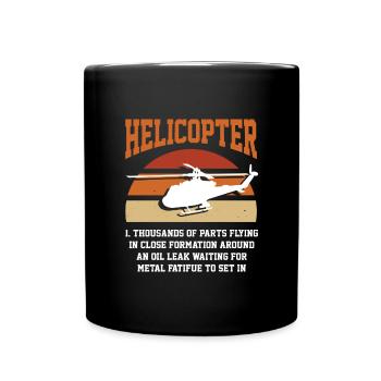 Cadeau de pilote d’hélicoptère - Mug uni - noir - Devant