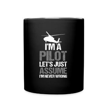Cadeau de pilote d’hélicoptère - Mug uni - noir - Devant