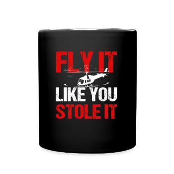 Cadeau de pilote d’hélicoptère - Mug uni - noir - Devant