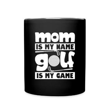 Golfspieler Golfer Golfschläger Golfen Golf Mutter - Tasse einfarbig - Schwarz - Vorne