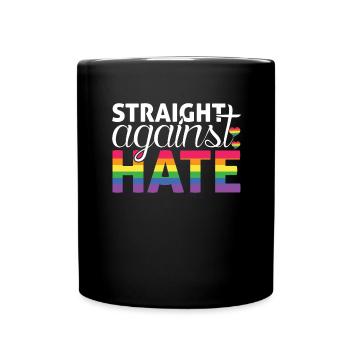 gay against hate gay lesbian gay lesbian - Full Colour Mug - black - Front