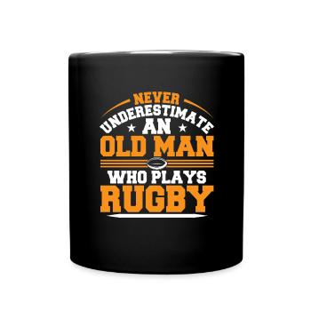 Rugby Player Rugbyball Team Game Club - Full Colour Mug - black - Front