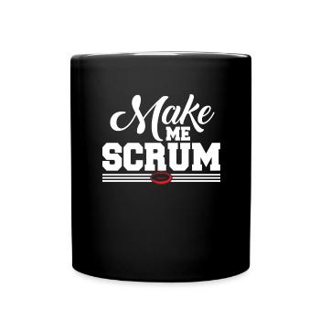 Rugby Spieler Rugbyball Mannschaft Spiel Verein - Tasse einfarbig - Schwarz - Vorne