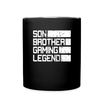 Son frère Gamer Légende Jeu Jeu vidéo Gamer - Mug uni - noir - Devant