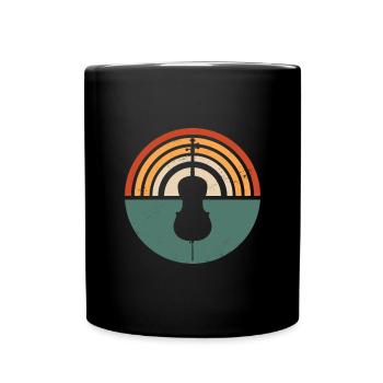 Cello Lustiges Geschenk Viola - Tasse einfarbig - Schwarz - Vorne