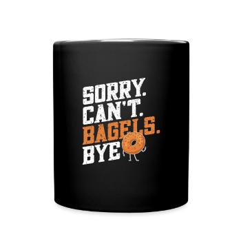 Bagel Cadeau Drôle - Mug uni - noir - Devant
