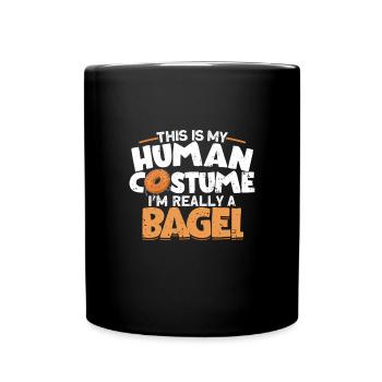 Bagel Gift Funny - Full Colour Mug - black - Front