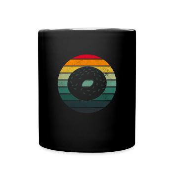 Bagel Cadeau Drôle - Mug uni - noir - Devant