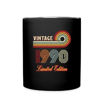 Geboren Limited Edition 1990 Geburtstag Geburtsjah - Tasse einfarbig - Schwarz - Vorne