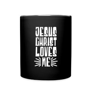 Christentum Jesus Religion Glaube Kreuz Gebet - Tasse einfarbig - Schwarz - Vorne